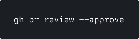 `gh pr review --approve` command