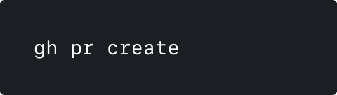 `gh pr create` command