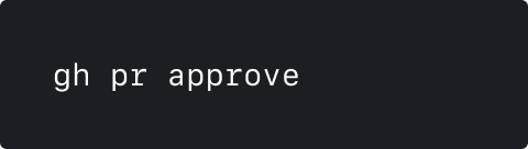 `gh pr approve` command